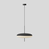 Minimalist White Opal Disc Pendant – Two-Tier