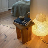 Japandi White Paper Table Lamp – Lantern Shade
