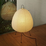 Japandi White Paper Table Lamp – Lantern Shade