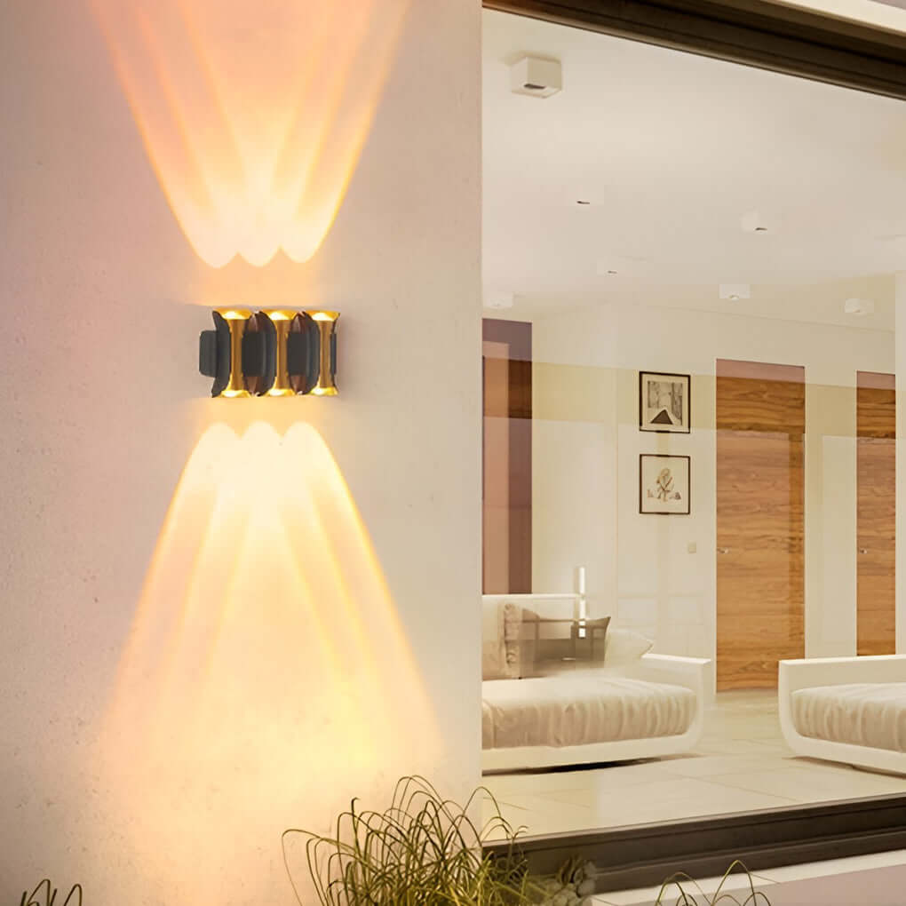 Modern Glass Wall Sconce – Multi Head Up Down for Corridors