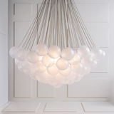 Modern Gold Glass Bubble Chandelier – Sphere Cluster