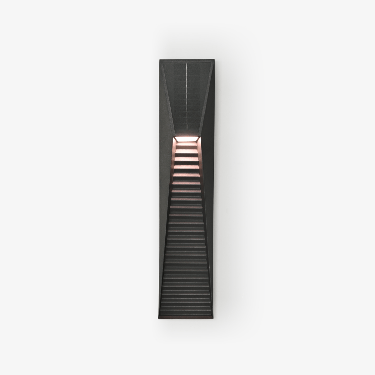 Modern Black Solar Wall Light – Slim Sconce for Fence
