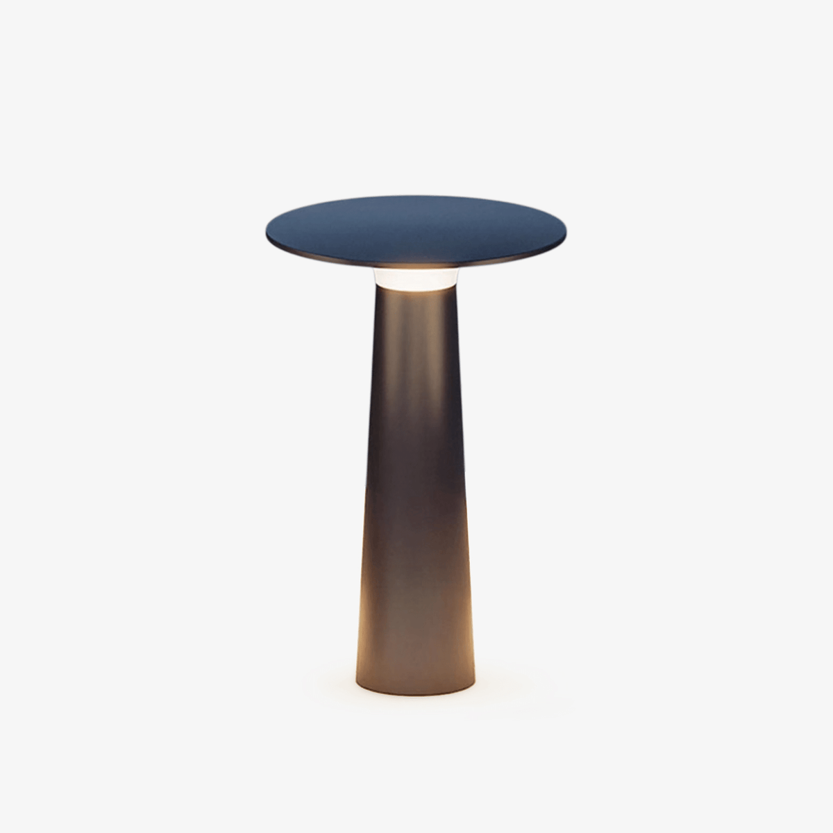 Modern Black Disc Table Lamp – Solar Lamp for Patio