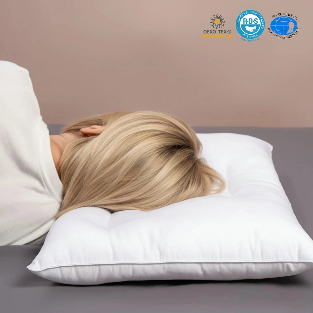Fenoss® Low Loft Pure Cotton Pillow