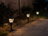 Pagoda Style Solar Garden Lantern – Stake Path Light (2 Pack)
