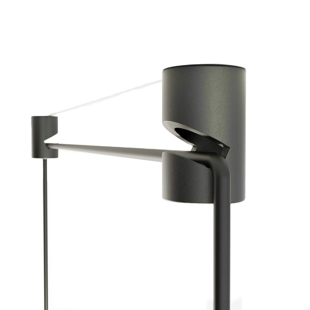 Modern Black Silk Pendant Light – Oval Cloud LED