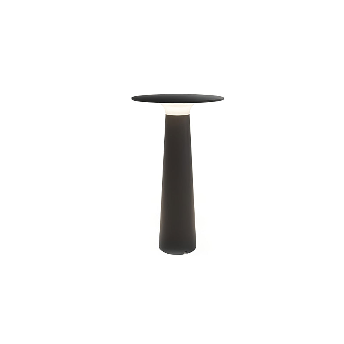 Modern Black Disc Table Lamp – Solar Lamp for Patio