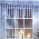 Modern Solar Icicle Lights – Staggered LED for Eaves