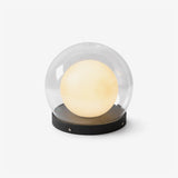 Modern Black Globe Table Lamp – Outdoor Dome Lamp for Patio