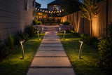 Minimal Matte Dark ABS Solar Path Light – Stake Light (4 Pack)