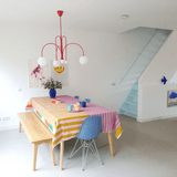 Modern Glass Chandelier – Six-Head Curved Arm