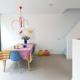 Modern Glass Chandelier – Six-Head Curved Arm
