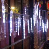 Modern Solar Icicle Lights – Staggered LED for Eaves