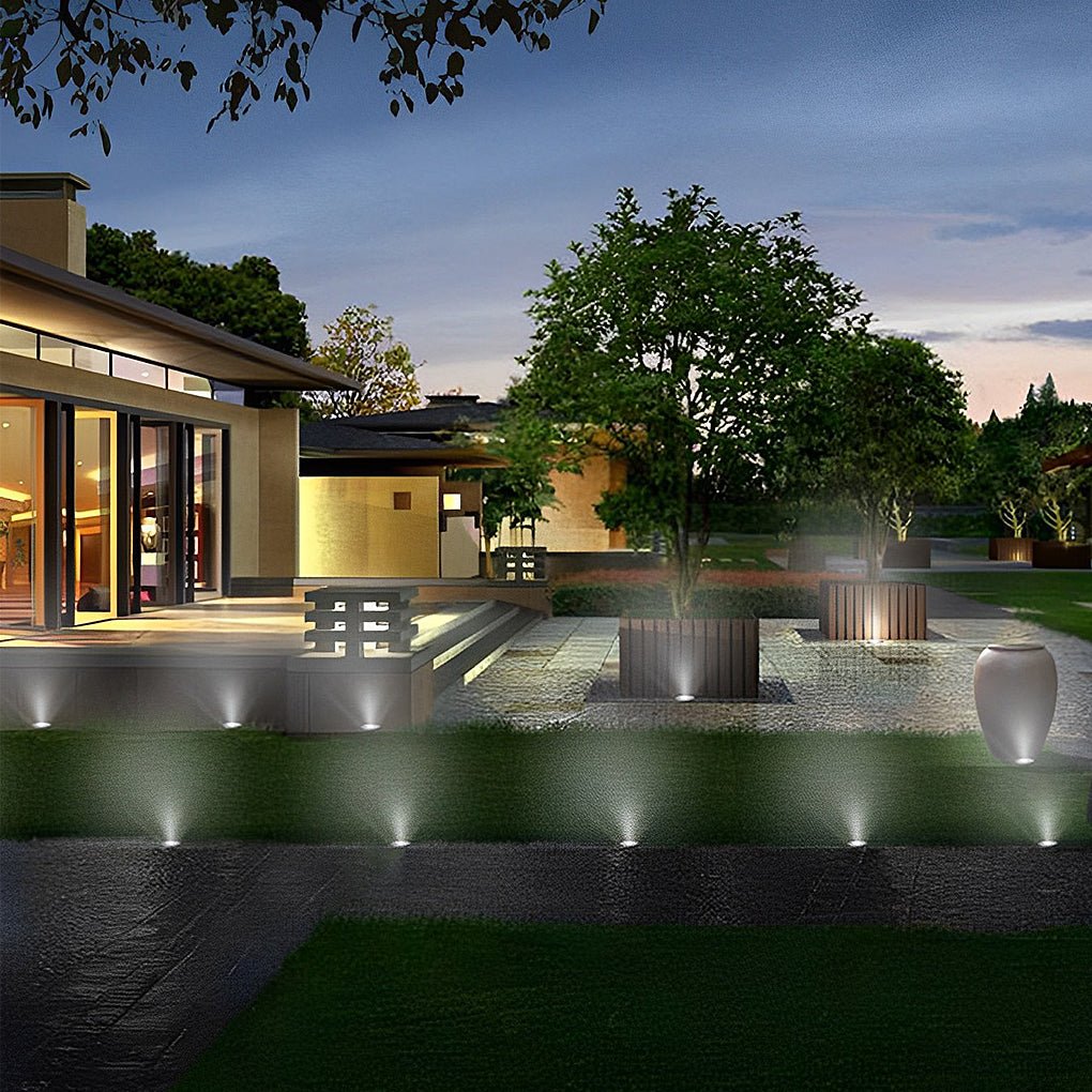 Modern Aluminum Deck Light – In-Ground Solar for Stairs