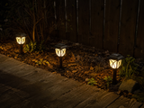Pagoda Style Solar Garden Lantern – Stake Path Light (2 Pack)