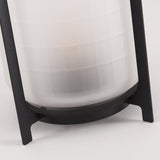 Modern Glass Lantern Table Lamp – Solar Lamp for Patio
