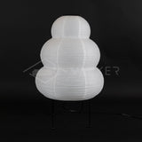 Japandi White Paper Table Lamp – Lantern Shade