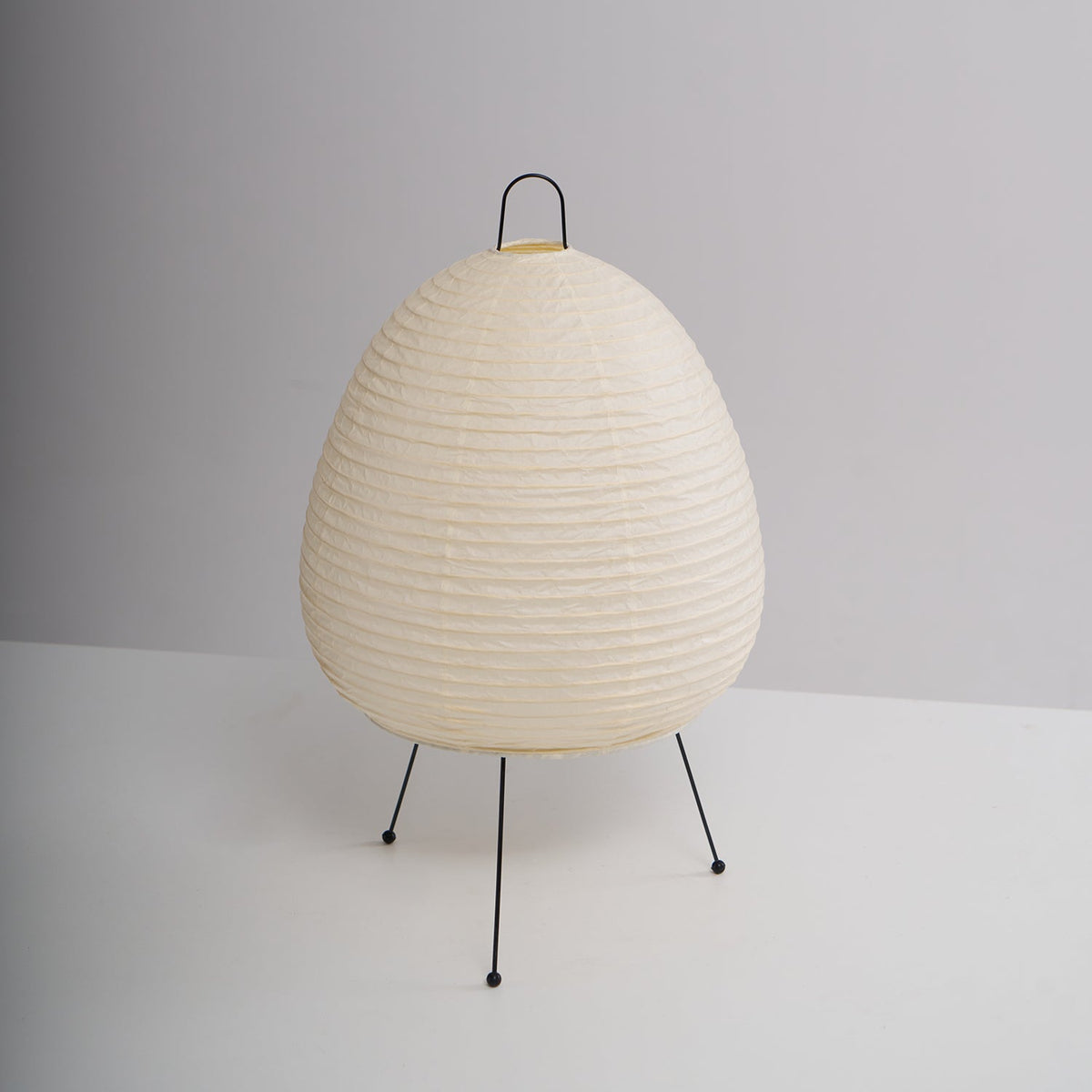 Japandi White Paper Table Lamp – Lantern Shade