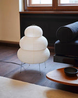 Japandi White Paper Table Lamp – Lantern Shade
