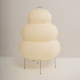 Japandi White Paper Table Lamp – Lantern Shade