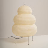 Japandi White Paper Table Lamp – Lantern Shade