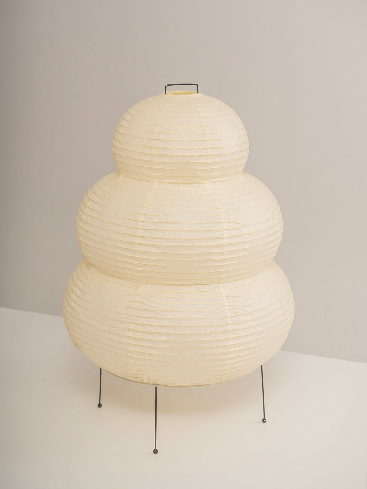 Japandi White Paper Table Lamp – Lantern Shade