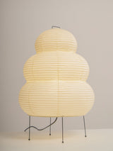 Japandi White Paper Table Lamp – Lantern Shade