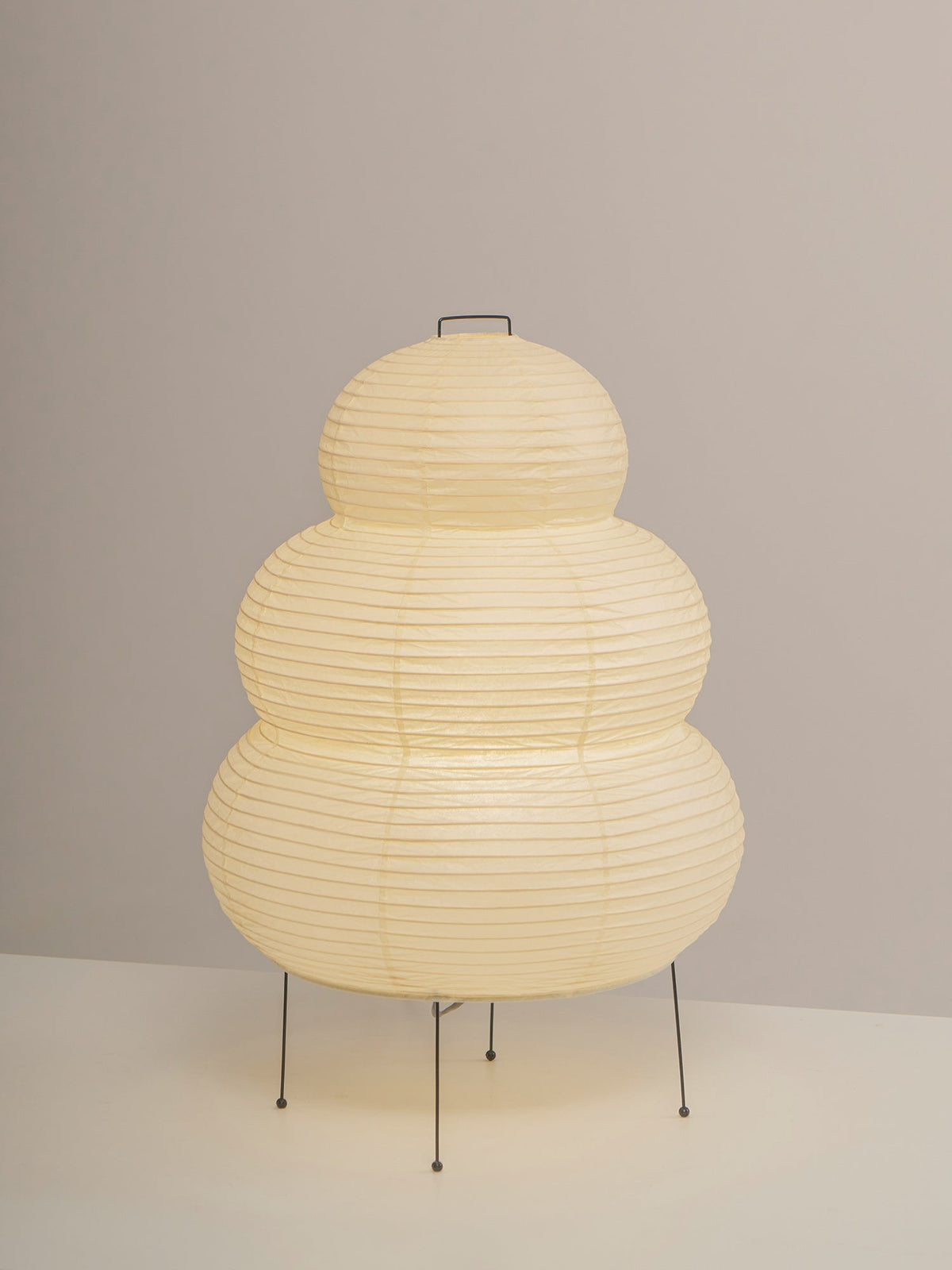 Japandi White Paper Table Lamp – Lantern Shade