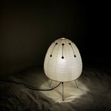 Japandi White Paper Table Lamp – Lantern Shade