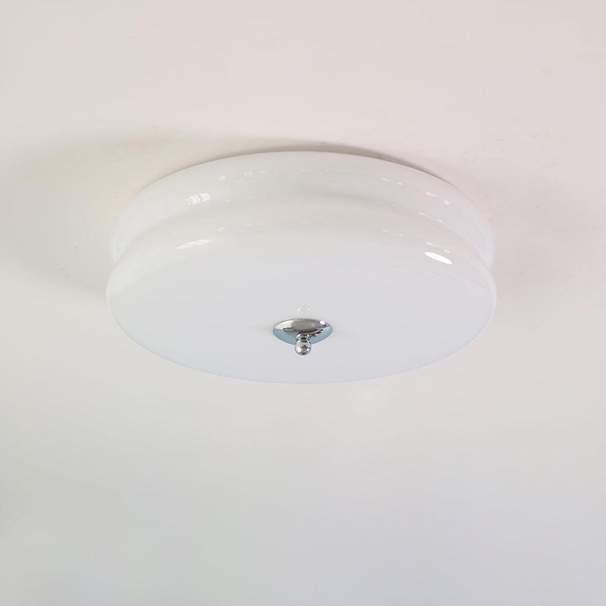 Art Deco Ribbed Glass Ceiling Light – Flush Mount