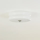 Art Deco Ribbed Glass Ceiling Light – Flush Mount