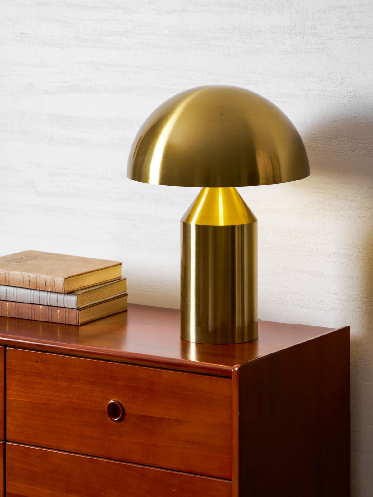 Mid-Century Metal Mushroom Table Lamp – Dome Shade