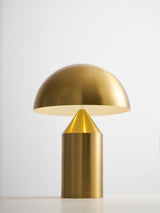 Mid-Century Metal Mushroom Table Lamp – Dome Shade
