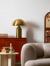 Mid-Century Metal Mushroom Table Lamp – Dome Shade