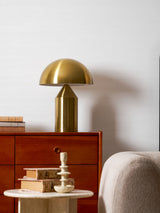 Mid-Century Metal Mushroom Table Lamp – Dome Shade