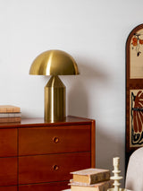 Mid-Century Metal Mushroom Table Lamp – Dome Shade