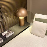 Mid-Century Metal Mushroom Table Lamp – Dome Shade