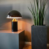 Mid-Century Metal Mushroom Table Lamp – Dome Shade