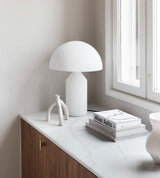 Mid-Century Metal Mushroom Table Lamp – Dome Shade