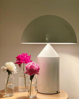 Mid-Century Metal Mushroom Table Lamp – Dome Shade