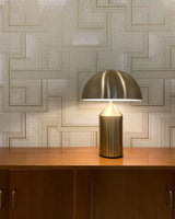 Mid-Century Metal Mushroom Table Lamp – Dome Shade