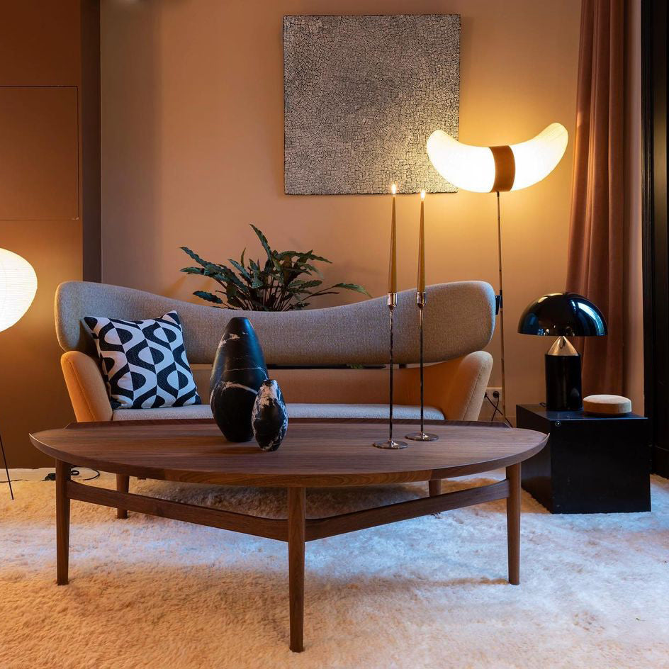 Mid-Century Metal Mushroom Table Lamp – Dome Shade