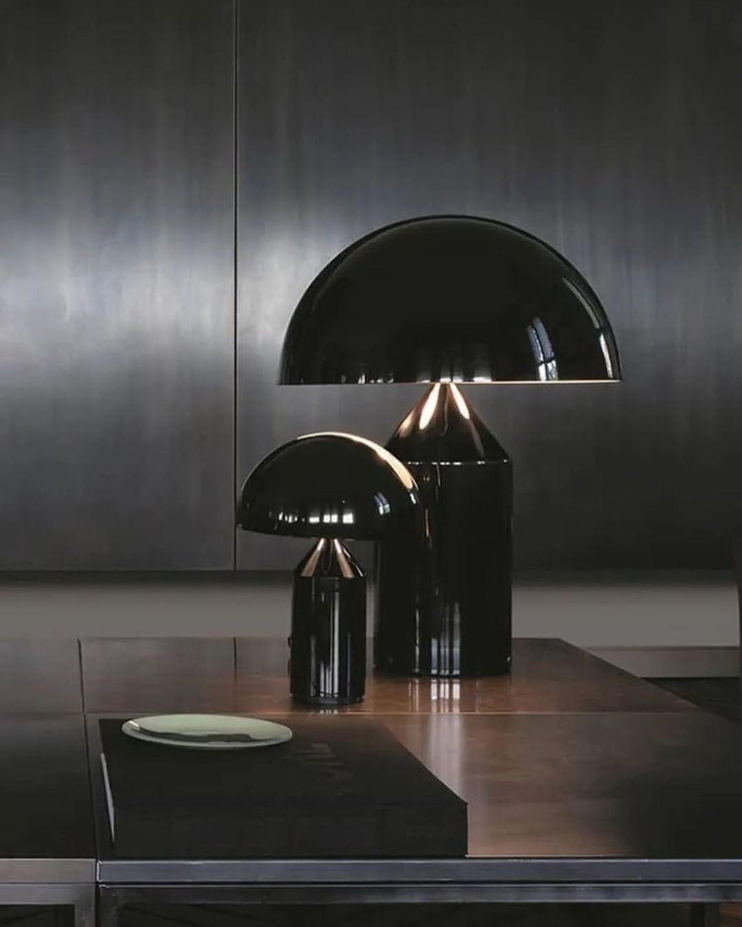 Mid-Century Metal Mushroom Table Lamp – Dome Shade