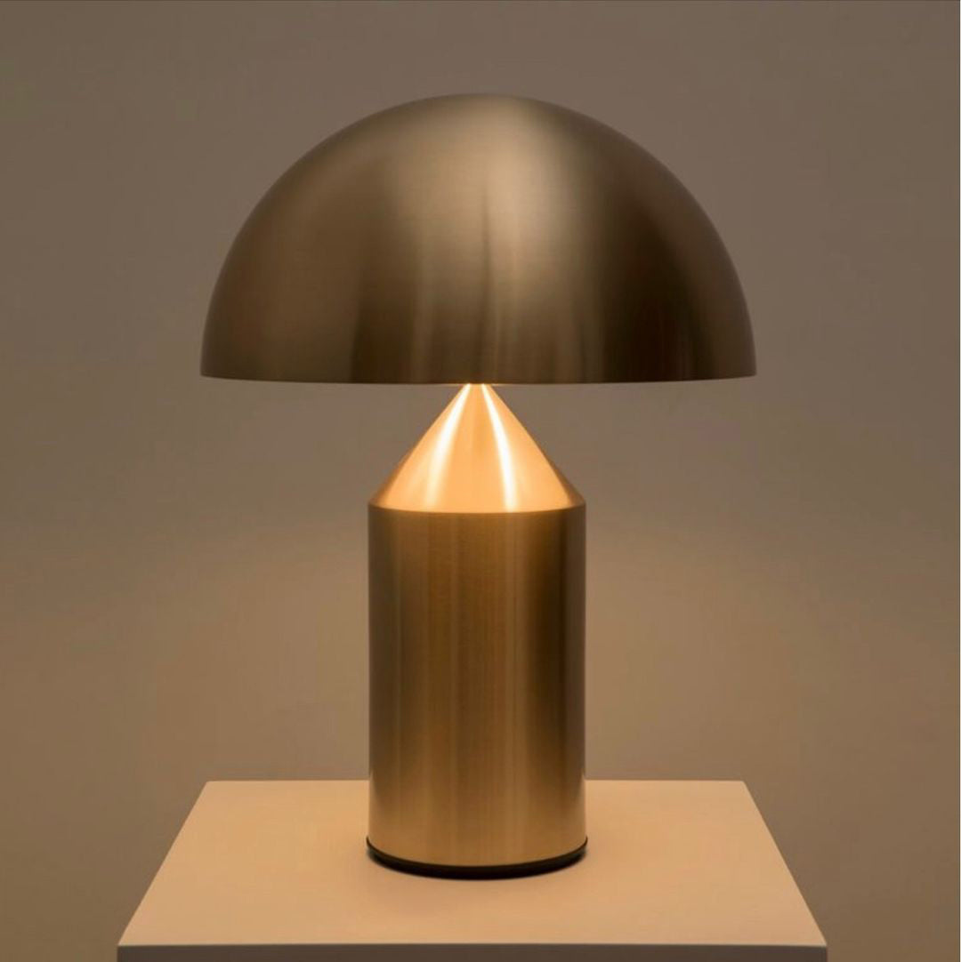 Mid-Century Metal Mushroom Table Lamp – Dome Shade