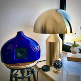 Mid-Century Metal Mushroom Table Lamp – Dome Shade