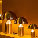 Mid-Century Metal Mushroom Table Lamp – Dome Shade