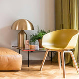 Mid-Century Metal Mushroom Table Lamp – Dome Shade