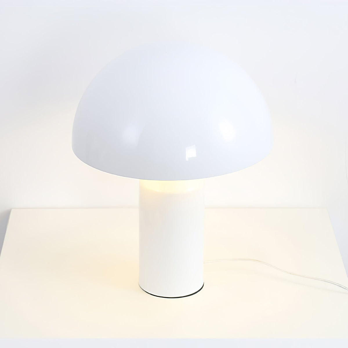 Mid-Century Metal Mushroom Table Lamp – Dome Shade