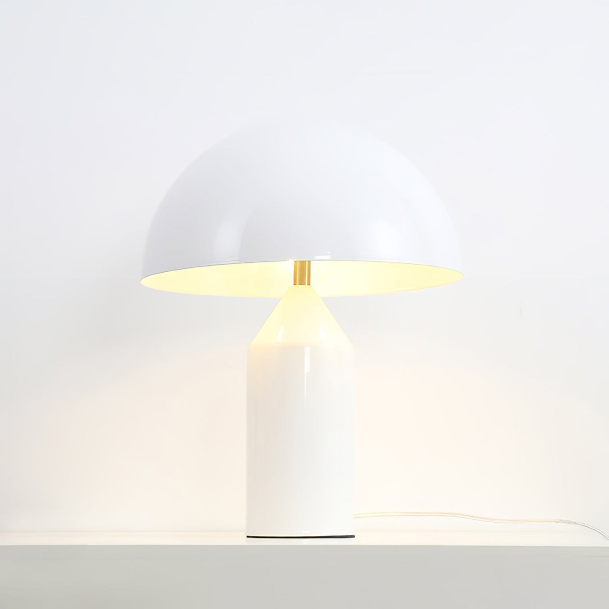 Mid-Century Metal Mushroom Table Lamp – Dome Shade