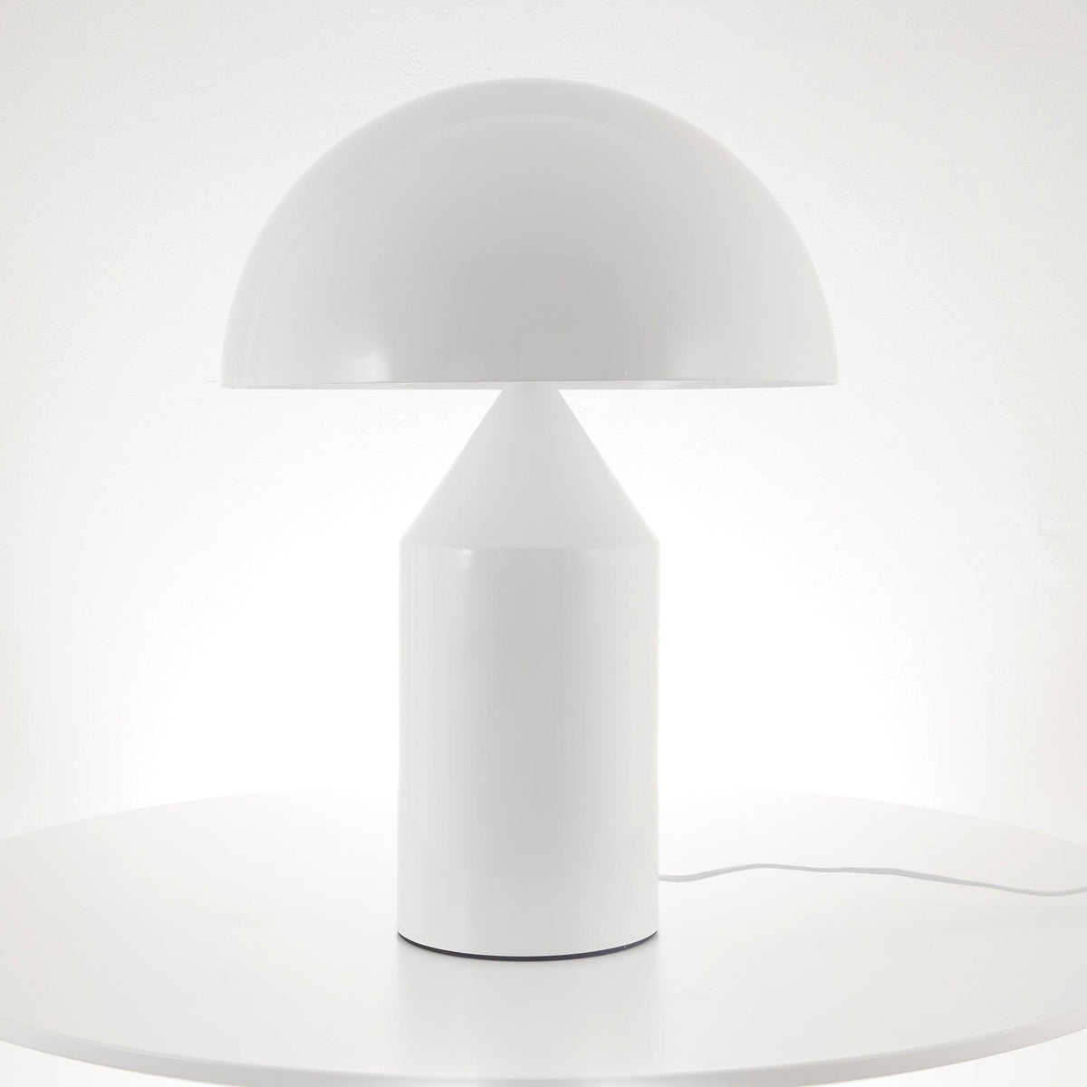 Mid-Century Metal Mushroom Table Lamp – Dome Shade